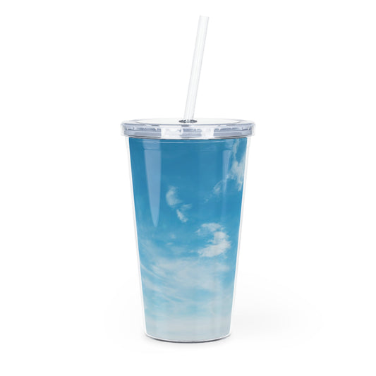 Plastic Tumbler with Straw